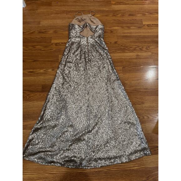 Marchesa Notte prom gold sequin-embellished floor-length gown size 0 - Picture 15 of 15